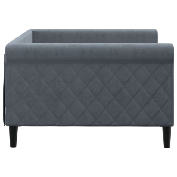 vidaXL Dagb&auml;dd m&ouml;rkgr&aring; 100x200 cm sammet