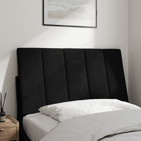vidaXL Headboard Cushion "Hanko" Black 80 cm Velvet