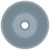vidaXL Lyxigt runt handfat matt ljusbl&aring; 40x15 cm keramik