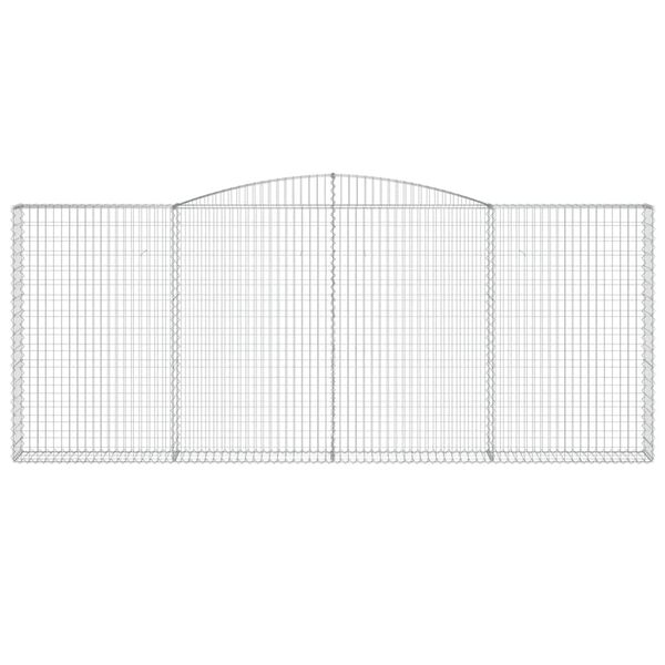 vidaXL Gabion bågformad 3 st 400x30x160/180 cm galvaniserat järn