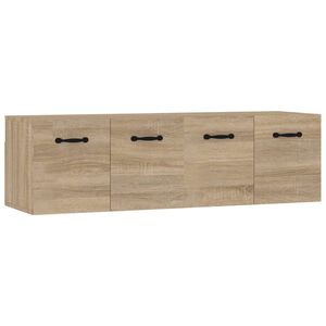 vidaXL V&auml;ggsk&aring;p 2 st sonoma-ek 80x35x36,5 cm konstruerat tr&auml;