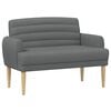 vidaXL Loveseat med knapprapport M&ouml;rkgr&aring; 116 x 67 x 80 cm Tyg