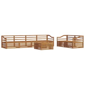 vidaXL Utomhussoffset 7 pcs Naturf&auml;rg Massivt Akaciatr&auml;