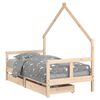 vidaXL S&auml;ngram med l&aring;dor f&ouml;r barns&auml;ng 80x160 cm massiv furu