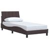 vidaXL Bed Frame without Mattress "Hanko" Dark Brown 90x200 cm Fabric