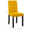 vidaXL Matstolar 2 st gul sammet