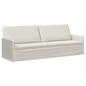 vidaXL 3-sitssoffa Gr&auml;ddvit 220 x 81 x 82 cm Sammet (V)