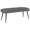 vidaXL B&auml;nk med knappar M&ouml;rkgr&aring; 110 x 40 x 46 cm Sammet