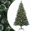 vidaXL Konstgjord julgran 120 cm 150 LED-lampor Varmvit PVC och metall