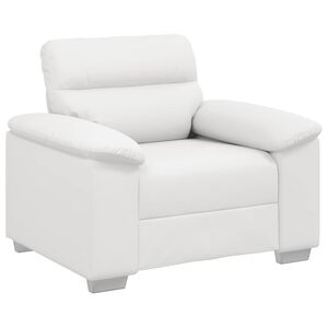 vidaXL Soffa vit 100x81x84 cm konstl&auml;der