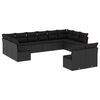 vidaXL Loungegrupp med dynor 12 delar svart konstrotting
