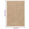vidaXL Matta ZIZUR beige 120x170 cm jutelook inomhus och utomhus