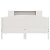 vidaXL Säng med bokhylla utan madrass vit 140x190cm massiv furu
