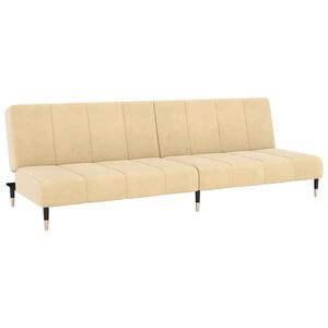 vidaXL B&auml;ddsoffa 2-sits gr&auml;ddvit sammet