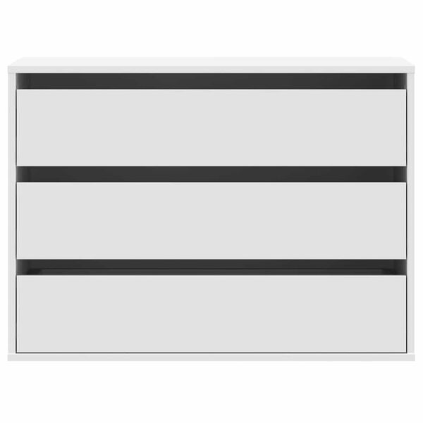 vidaXL Byrå vit 80x41x58 cm konstruerat trä