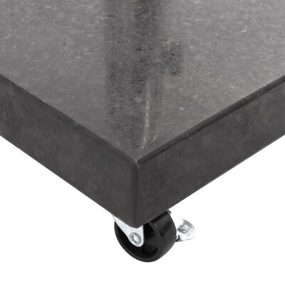 vidaXL Parasollfot granit 30 kg fyrkantig svart