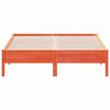 vidaXL S&auml;ngram utan madrass vaxbrun 150x200 cm massiv furu