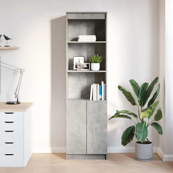 vidaXL Highboard betong gr&aring; 50x35x180 cm konstruerat tr&auml;