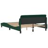 vidaXL Bed Frame "Dover" Dark Green 140x190 cm Velvet