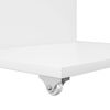 vidaXL Sidobord med hjul Vit 40 x 35 x 60 cm Konstruerat tr&auml;