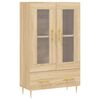 vidaXL H&ouml;gsk&aring;p sonoma-ek 69,5x31x115 cm konstruerat tr&auml;