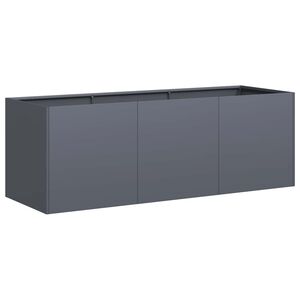 vidaXL Kruka antracit 120x40x40 cm kallvalsat st&aring;l