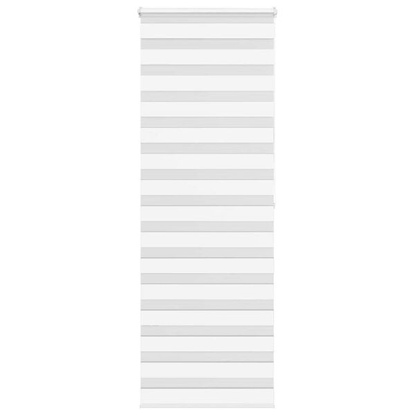 vidaXL Rullgardin zebra vit 90x200 cm tyg bredd 85,9 cm polyester