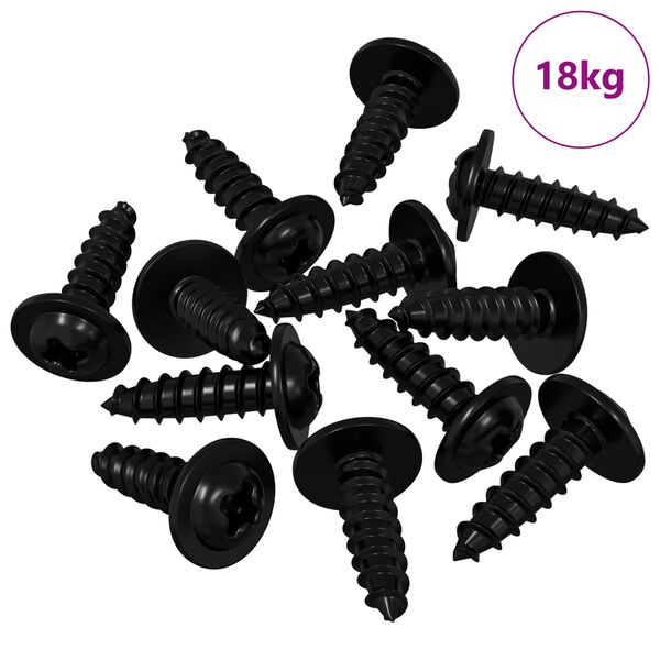 vidaXL Sj&auml;lvg&auml;ngande spik 16364 pcs Svart 3,5 x 12 mm J&auml;rn