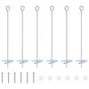 vidaXL Jordankare 6 pcs Silver &Oslash;10 x 50 cm Galvaniserat metall