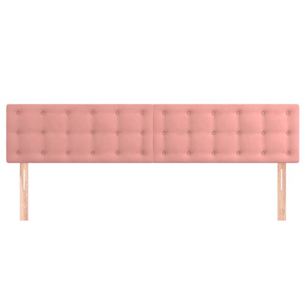 vidaXL Huvudgavlar 2 st rosa 100x5x78/88 cm sammet