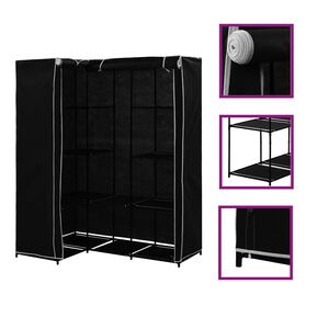 vidaXL H&ouml;rngarderob svart 130x87x169 cm