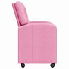 vidaXL Matstolar med hjul med hjul 2 pcs Rosa 57 x 67 x 95 cm tyg