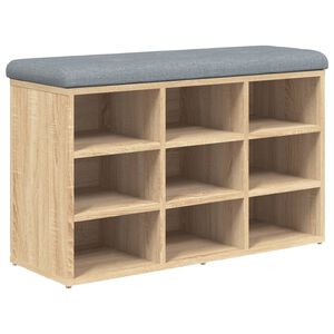 vidaXL Skob&auml;nk Sonoma Ek 82x32x50 cm Konstruerat tr&auml;