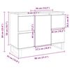 vidaXL Badrumssk&aring;p sonoma-ek 80x33x60 cm konstruerat tr&auml;