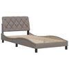 vidaXL Bed Frame without Mattress Taupe 100x200 cm Fabric