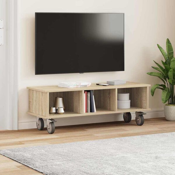 vidaXL TV-b&auml;nk Sonoma-ek 100 x 35 x 35 cm Konstruerat tr&auml;