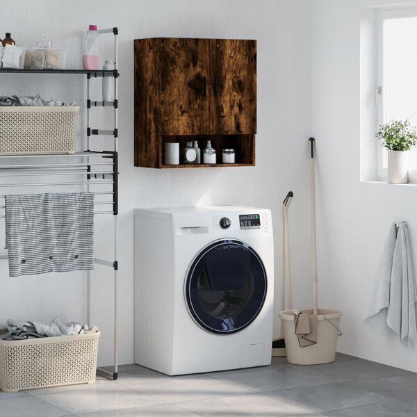 vidaXL V&auml;ggsk&aring;p r&ouml;kf&auml;rgad ek 60x31x70 cm konstruerat tr&auml;