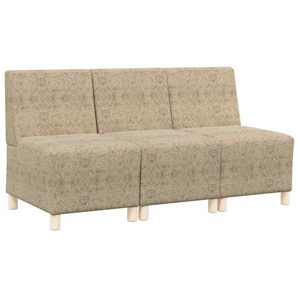 vidaXL Modulsofa utan armst&ouml;d 3 pcs Ljusgr&aring; 55 x 74 x 82 cm