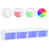 vidaXL TV-b&auml;nk med LED-belysning 2 st vit 80x30x30 cm