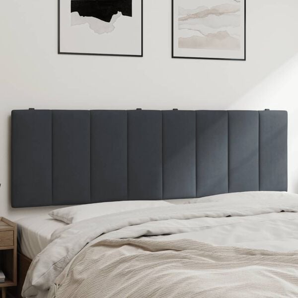 vidaXL Headboard Cushion "Hanko" Dark Grey 160 cm Velvet