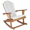 vidaXL Tr&auml;dg&aring;rds Adirondack Gungstol Naturlig 100% Polyester