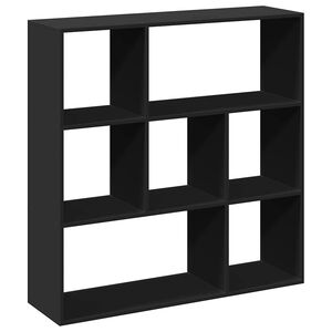 vidaXL Bokhylla/Rumsavdelare svart 102x29x103,5 cm konstruerat tr&auml;