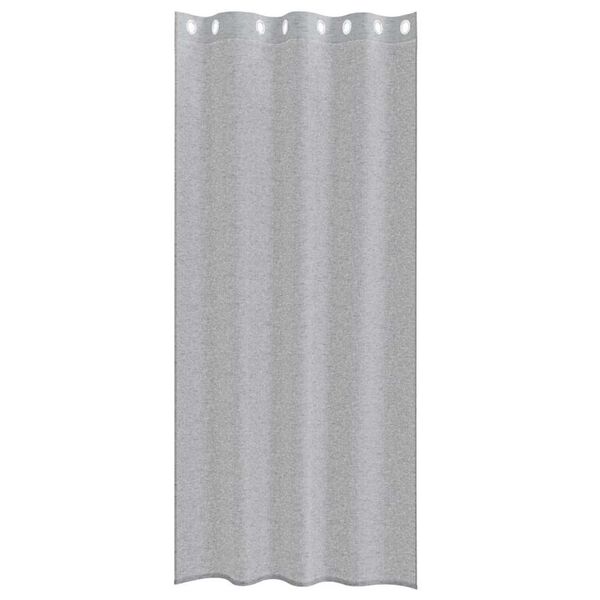 vidaXL Voile Gardin med gardiner 2 pcs Mörkgrå 260 x 140 cm Polyester