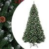 vidaXL Plast Hingad Julgran 300 cm PVC Gr&ouml;n med frostade toppar