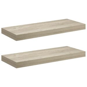 vidaXL Sv&auml;vande v&auml;gghyllor 2 st ek 60x23,5x3,8 cm MDF