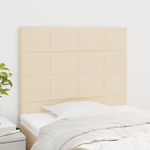vidaXL S&auml;nggavel creme 80x5x118/128 cm tyg