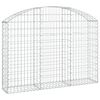 vidaXL Gabion b&aring;gformad 150x30x100/120 cm galvaniserat j&auml;rn