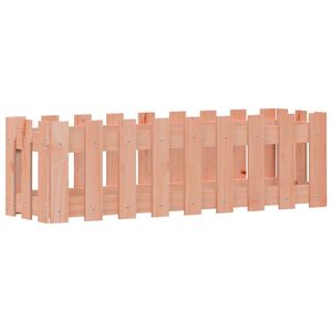 vidaXL Odlingsl&aring;da med staket-design 100x30x30 cm massivt douglastr&auml;