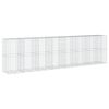 vidaXL Gabionkorg med skydd 750x100x200 cm galvaniserat j&auml;rn