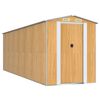 vidaXL Tr&auml;dg&aring;rdsskjul ljusbrun 192x606x223 cm galvaniserat st&aring;l